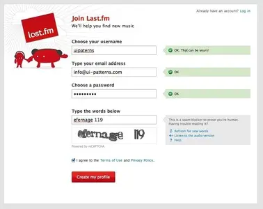 Account Registration example