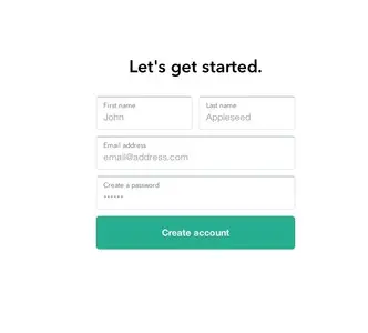 Account Registration example from layervault.com
