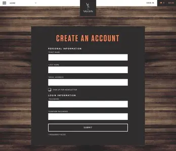 Account Registration example from v76.com