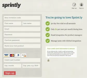 Account Registration example