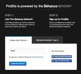 Account Registration example from prosite.com
