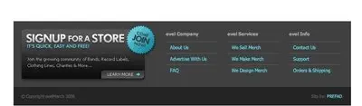 Fat Footer example from evelmerch.com
