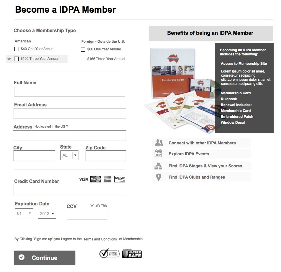 IDPA Signup 
