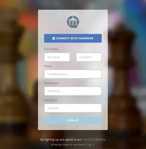 Account Registration example from chesscademy.com