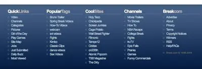 Fat Footer example from break.com
