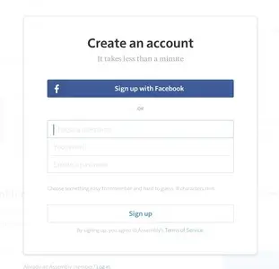 Account Registration example