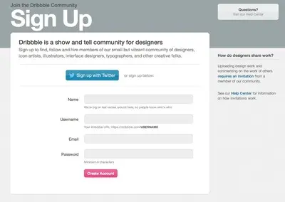 Account Registration example