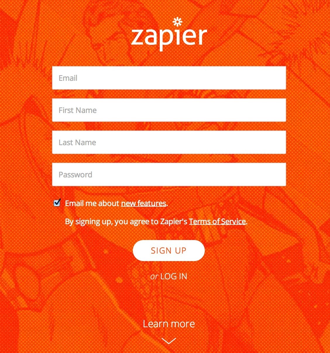 Screenshot of zapier.com