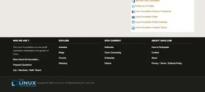 Fat Footer example from linux.com