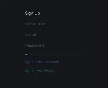 Account Registration example from represent.io