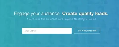 Account Registration example from sleeknote.com