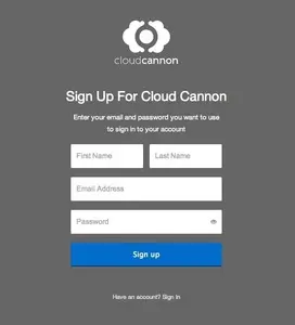 Account Registration example