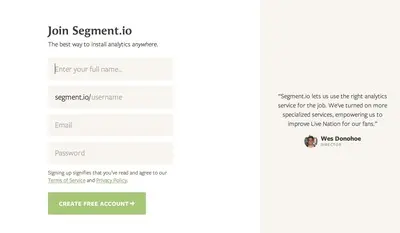 Account Registration example