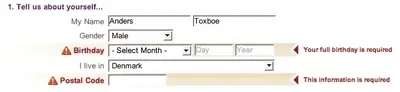 Input Feedback example