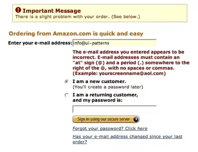 Input Feedback example